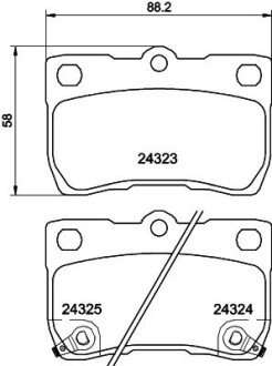 Колодки гальмівні дискові задні Lexus IS 250, 200d, 220d, Lexus GS 300, 430, 450h (05-) NISSHINBO NP1067