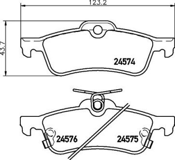 Колодки гальмівні дискові задні Toyota Yaris 1.3, 1.4, 1.5 (10-)/Honda Civic 1.4, 1.8, 2.2 (12-) NISSHINBO NP1068