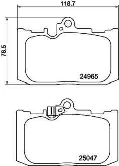 Колодки гальмівні дискові передні Lexus GS 300, 430, 450h 3.0, 4.5 (05-11) NISSHINBO NP1106 (фото 1)