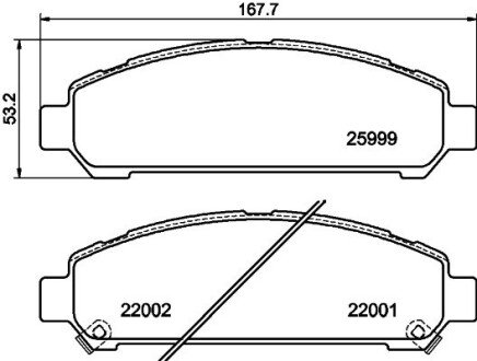 Колодки гальмівні дискові передние Toyota Venza 2.7, 3.5 (08-) NISSHINBO NP1125