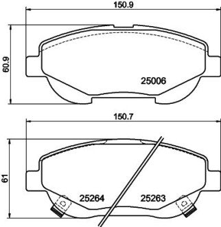 Колодки тормозные дисковые передние Toyota Avensis (08-) NISSHINBO NP1158