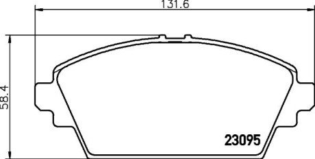 Колодки гальмівні дискові передние Nissan Primera 1.6, 1.8, 2.0 (02-) NISSHINBO NP2054 (фото 1)