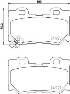 Колодки тормозные дисковые задние Infiniti FX 37, QX 70 (08-) NISSHINBO NP2057