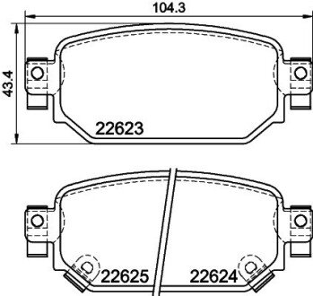 Колодки гальмівні дискові задні Mazda 3 (13-), CX-3 (15-) NISSHINBO NP5072