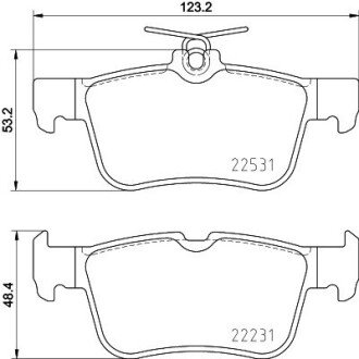 Колодки гальмівні дискові задні Ford Kuga (12-)/Mondeo (14-)/Ford Edge (15-) NISSHINBO NP5081 (фото 1)