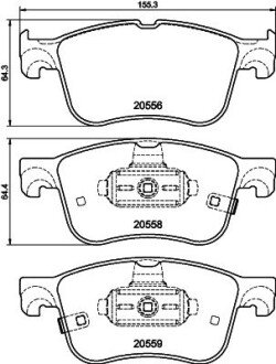 Колодки гальмівні дискові передні Ford Focus IV (18-), Kuga III (19-), Puma (19-) NISSHINBO NP5091