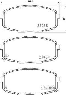 Колодки тормозные дисковые передние Hyundai i30/Kia Ceed 1.4, 1.6, 2.0 (07-) NISSHINBO NP6023