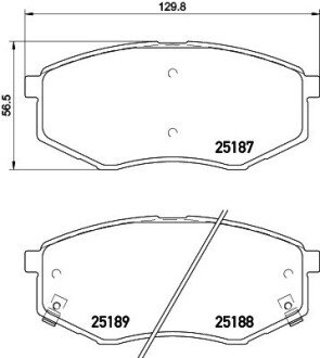 Колодки гальмівні дискові передние Hyundai i20 1.4, 1.6 (10-) NISSHINBO NP6039