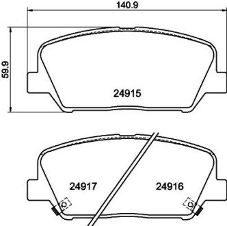 Колодки тормозные дисковые передние Kia Ceed, i30 1.4, 1.6 (12-) NISSHINBO NP6047