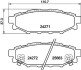 Колодки гальмівні дискові задние Subaru Forester, Impreza, Legacy, Outback 2.0, 2.2, 2.5 (03-) NISSHINBO NP7006 (фото 1)