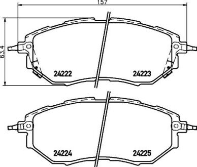 Колодки гальмівні дискові передні Subaru Forester, Legacy, Outback 2.0, 2.5 3.0 (07-) NISSHINBO NP7008