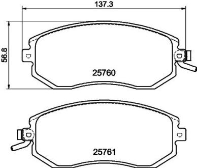 Колодки гальмівні дискові передні Subaru Forester, Impreza, Legacy, Outback 2.0, 2.2, 2.5 (07-) NISSHINBO NP7010