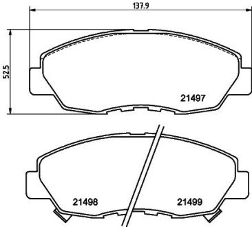 Колодки тормозные дисковые передние Honda Civic VIII 1.7 (05-) NISSHINBO NP8000