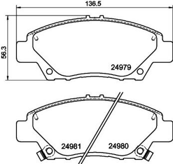 Колодки гальмівні дискові передні Honda Civic VII 1.4, 1.6, 1.7 (01-05) NISSHINBO NP8013