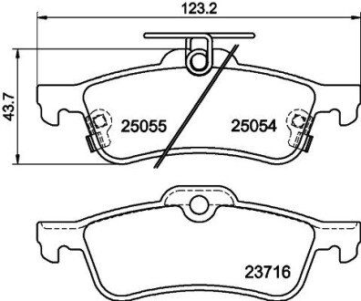 Колодки гальмівні дискові задні Honda Civic IX 1.4, 1.6, 1.8, 2.2 (12-) NISSHINBO NP8041