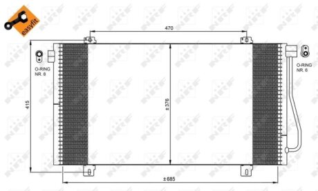 Радиатор кондиционера NRF 350030