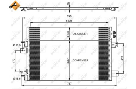 Радіатор кондиціонера NRF 350031