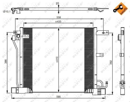 Радіатор кондиціонера NRF 350040