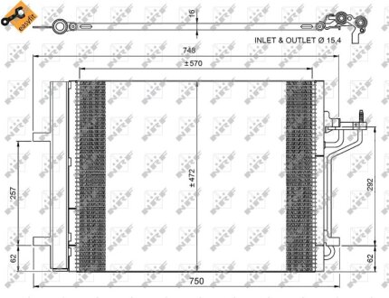 Радіатор кондиціонера NRF 350052