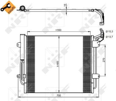 Радіатор кондиціонера NRF 350054