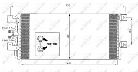 Радіатор кондиціонера NRF 35140