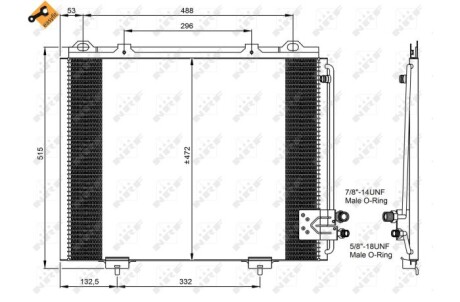 Радіатор кондиціонера DB E-class (W210, S210) 95-03 NRF 35228