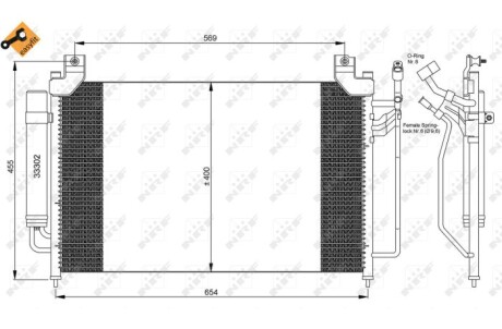 Радиатор кондиционера NRF 35881