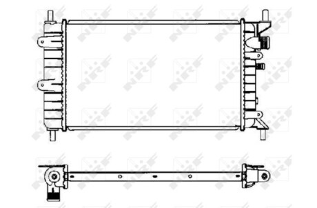Радіатор охолодження двигуна NRF 504437