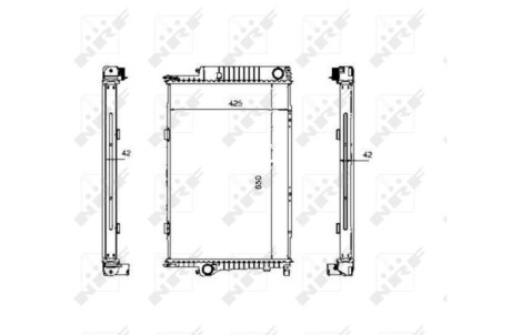 Радіатор охолодження двигуна BMW 525d 90- NRF 507620