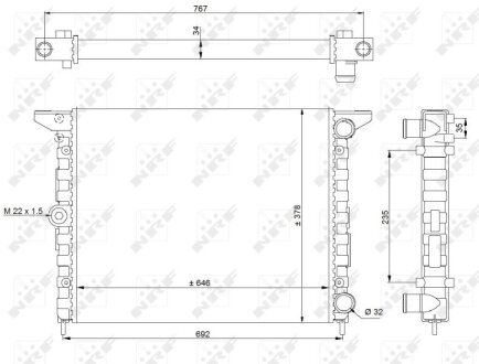 Радіатор NRF 519523