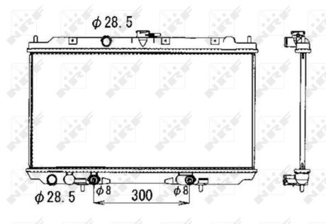 Радіатор охолодження двигуна NRF 53390