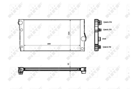 Радіатор системи охолодження NRF 53817