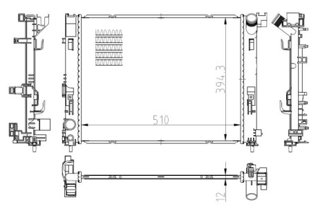 Радіатор NRF 550038