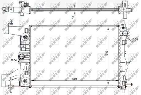 Радиатор охлаждения двигателя NRF 59144