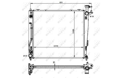 Радіатор NRF 59201 (фото 1)