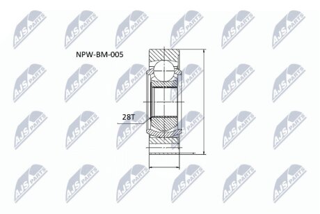 ШРКШ карданного вала BMW E39, E38 94-03 NTY NPW-BM-005 (фото 1)