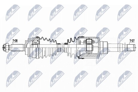 Jeep compass/patriot полуось правая джип компас/патриот 05273438AG NTY NPW-CH-044