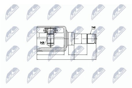 Внутренний шрус ford transit 310 tourneo custom,1774279 NTY NPW-FR-077