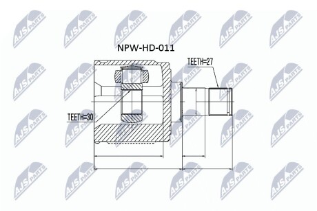 Внутренний шрус honda hrv gh civic fd,44310s0a300 NTY NPW-HD-011