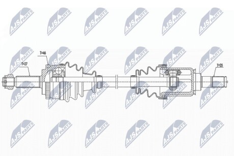 Приводной вал (полуось) kia ceed 1.4 1.6 0612 495011H010 NTY NPW-KA-368 (фото 1)