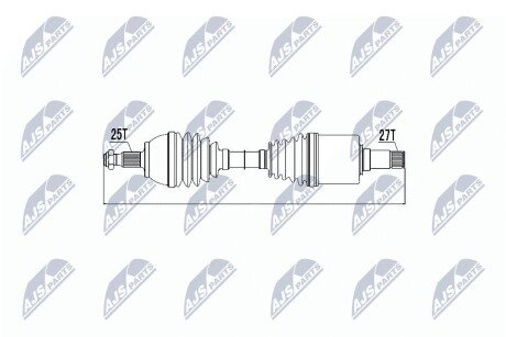 Полуось левая MB A (W169), B SPORTS TOURER (W245) 1.5-2.0D 09.04-06.12 NTY NPW-ME-018