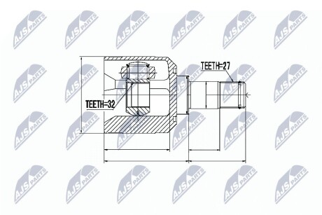 Внутренний шрус mitsubishi asx 10 eclipse сша dk2,3815a437 NTY NPW-MS-036