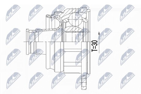 Соединенный вал в сборе mitsubishi l200 2.5did 2wd,mr580646 NTY NPW-MS-056 (фото 1)