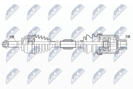 Полуось правая mazda 3 2.0 03-, mazda 5 1.8,2.0, GG3125500H NTY NPW-MZ-064