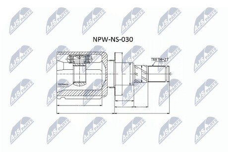 ШРКШ внутр./26mm/45zz TOYOTA CAMRY ACV40/GSV40 06-11 NTY NPW-NS-030