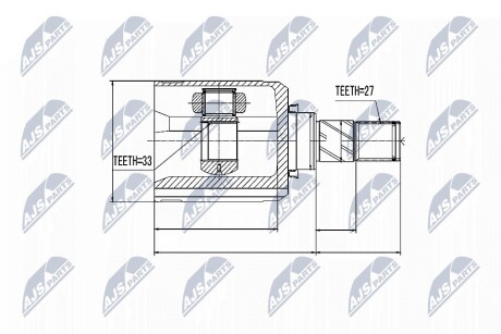 Внутренний шрус nissan qashqai 2.0i 2wd 0613,39101jd22c NTY NPW-NS-032 (фото 1)