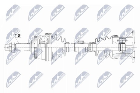 Полуось nissan x-trail t30 01-06 /право,mtm/ 391008h712 NTY NPW-NS-066