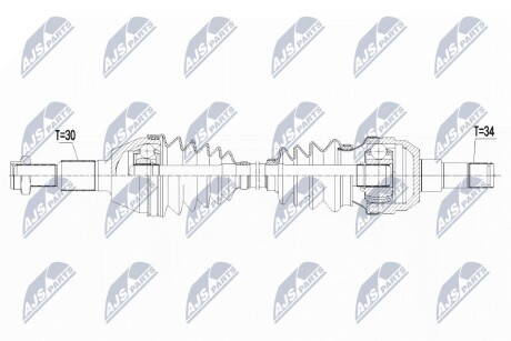 Приводной вал (полуось) opel antara 4wd 06 chevrolet captiva 4wd 06,4804632 NTY NPW-PL-085