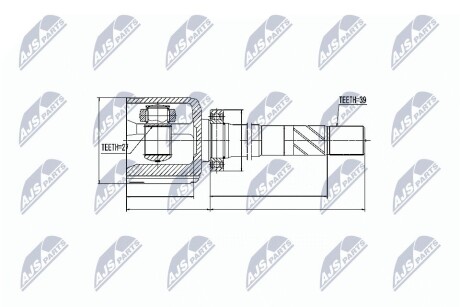 Внутренний шрус renault master fwd 2.3dci 11 opel movano 2.3cdti 11,391005187r NTY NPW-RE-044