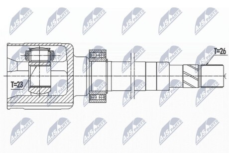 Внутренний шрус renault megane iv mtm,391004421r NTY NPW-RE-145